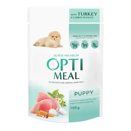 Optimeal Super Premium Puppy Turkey & Carrot ВОЛОГИЙ КОРМ Супер-преміум цуценята (з індичкою та морквою) 400 г