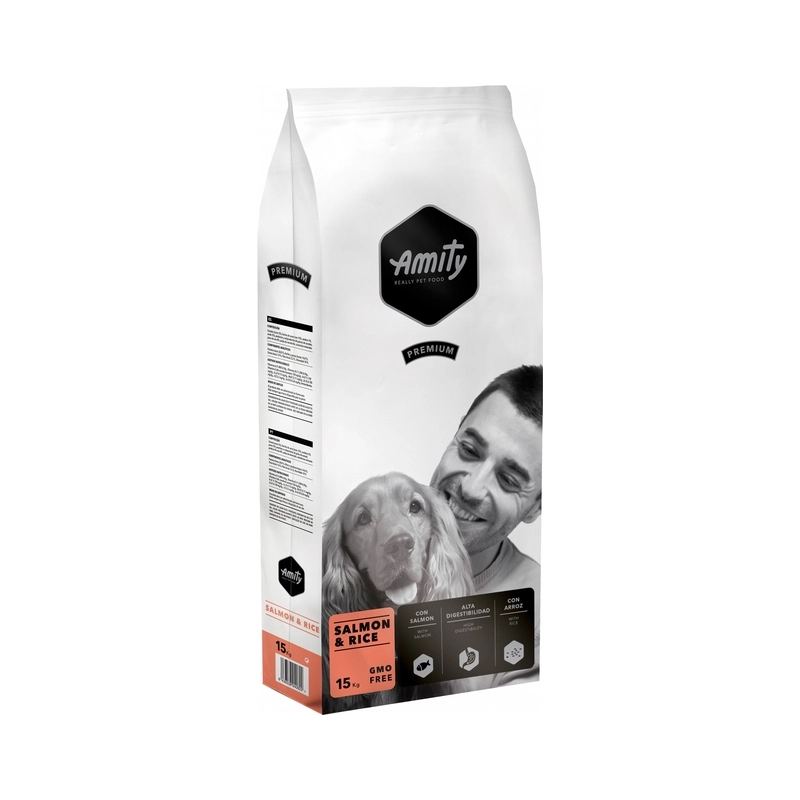Amity Premium Salmon & Rice СУХИЙ КОРМ Premium собаки (з лососем і рисом) 15 кг 