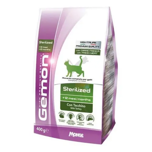 Gemon Cat Sterilised сухий корм для стерилізованих котів 400 г - з індичкою (8009470297066)