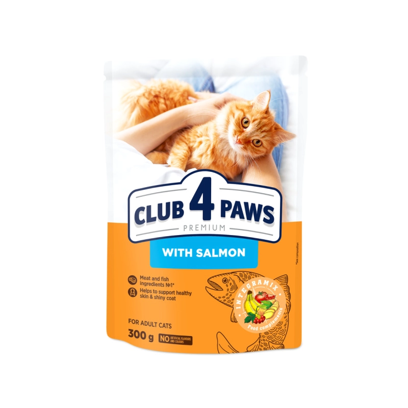 Club 4 Paws Premium сухий корм для котів 300 г - з лососем (4820083909221) 