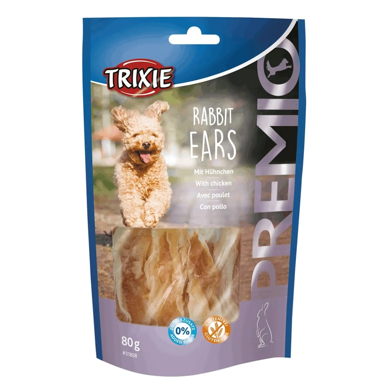 Trixie PREMIO RABBIT EARS ЛАСОЩІ Premium собаки (кролячі вуха) 80 г 