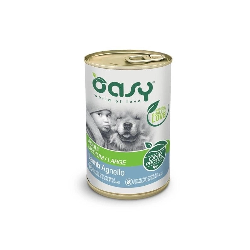 Oasy OAP Adult Medium/Large влажный корм для собак средних и крупных пород 400 г - с ягненком (8053017342320) 