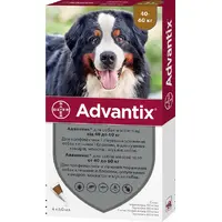 Bayer Advantix краплі для собак 1 мл/піпетка - від бліх та кліщів, 40-60 кг (4007221048947) 