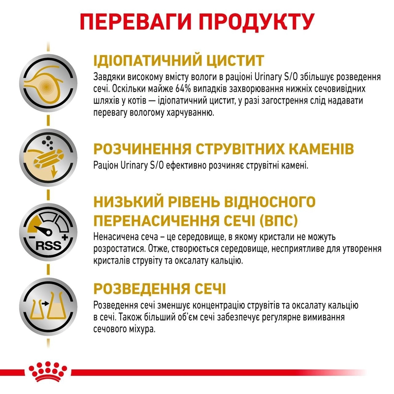Royal Canin Urinary S/O Cat влажный корм для кошек для растворения струйных камней и их предотвращения 85 г (9003579010044)  - фото 2