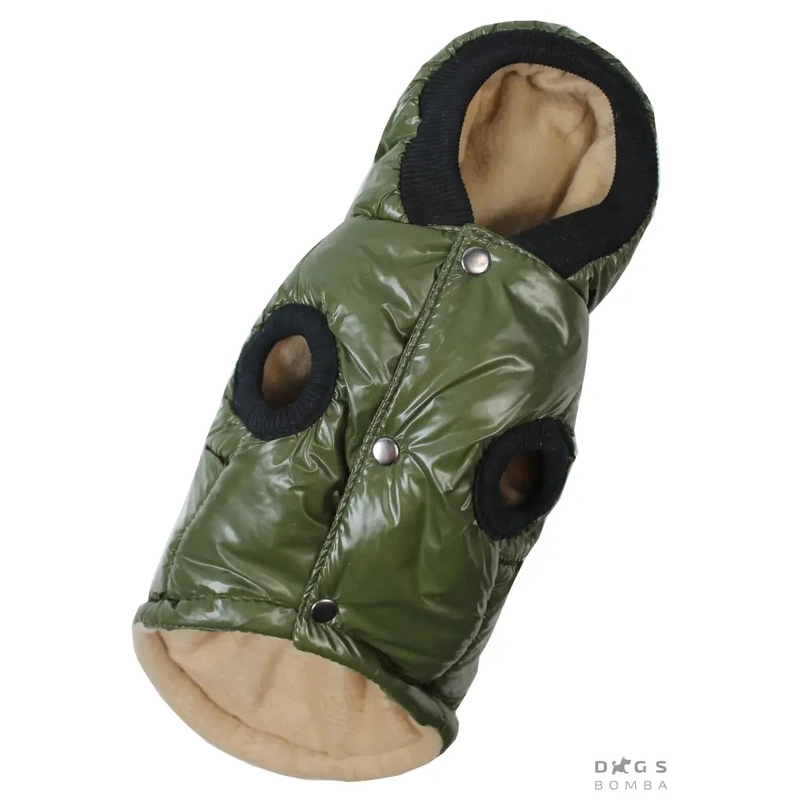 Dogs Bomba жилет лакований для собак 2 - хакі (2000000029405)  - фото 1