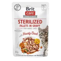 Brit Care Sterilized Fillets in Gravy ВОЛОГИЙ КОРМ Супер-преміум коти (з качкою) 85 г 