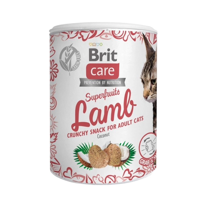 Brit Care Суперфрутс лакомство для кошек 100 г - с ягненком (8595602555697) 