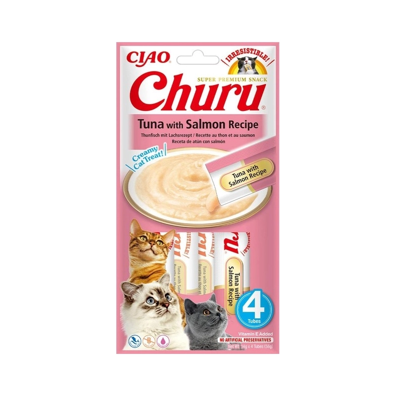 Inaba Ciao Churu ЛАСОЩІ Холістік коти (з тунцем та лососем) 14 г 
