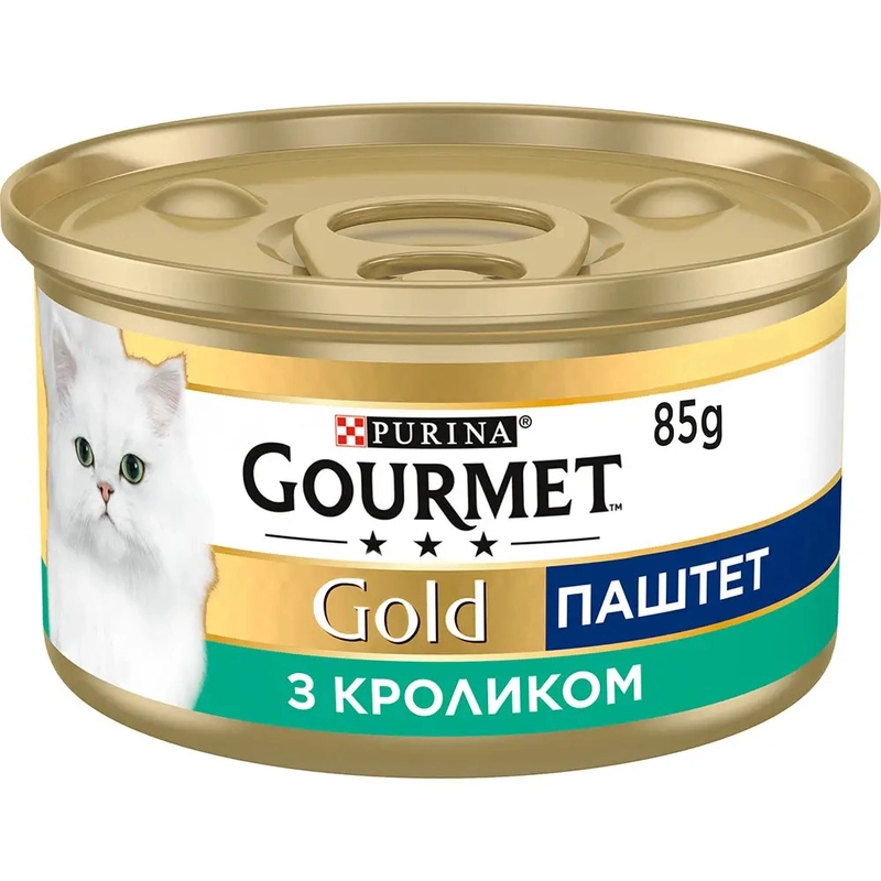 Gourmet Gold ВОЛОГИЙ КОРМ Преміум коти (паштет з кроликом) 85 г 