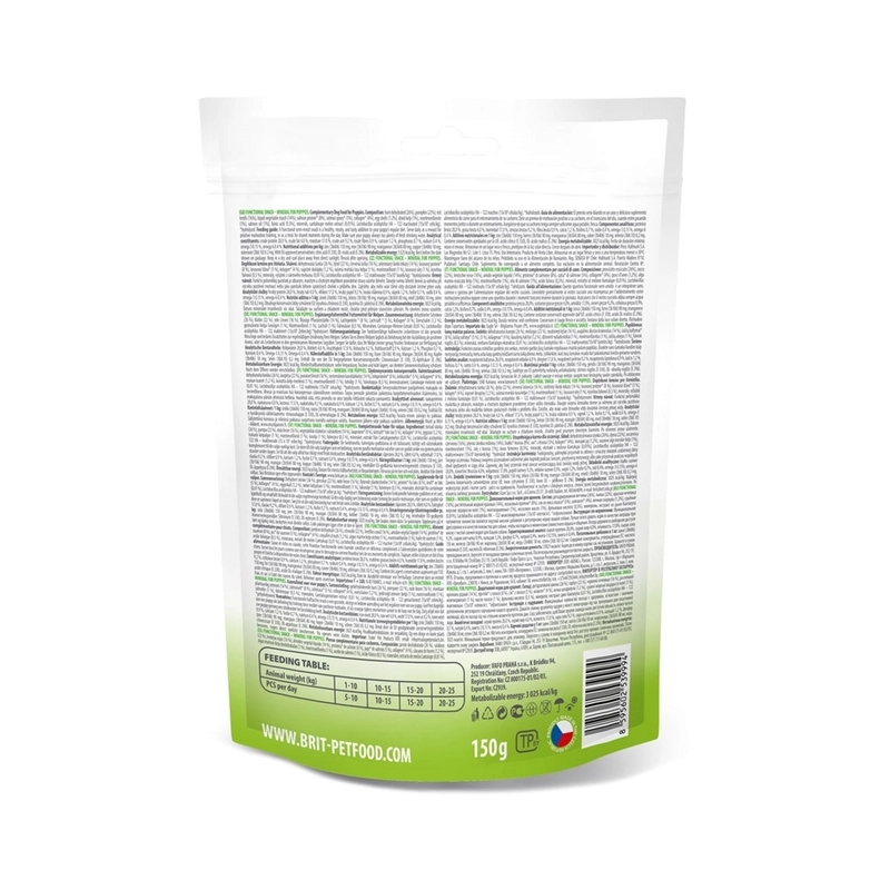 Brit Care Functional Snack Mineral Ham ЛАСОЩІ Супер-преміум цуценята (з шинкою) 150 г  - фото 1