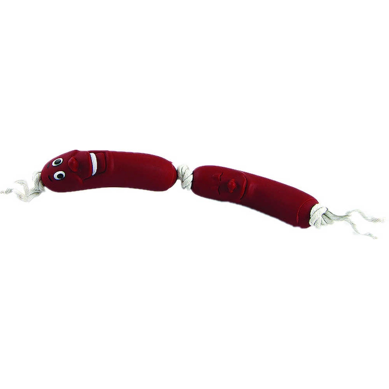 Tatrapet Toys Fun Ковбаски на мотузці іграшка для собак 26 см - вінілова (8585027952966) 