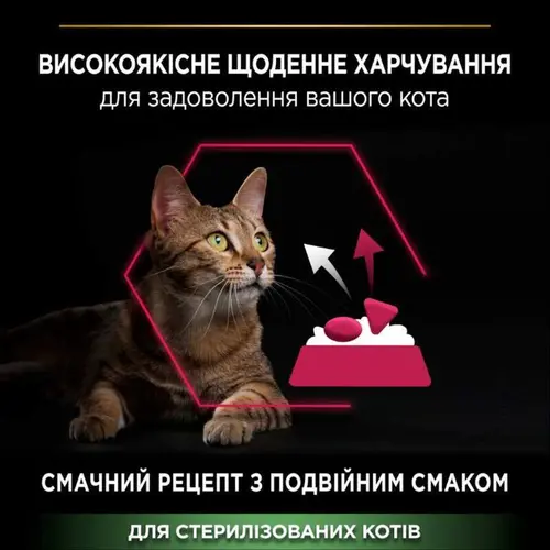 Purina Pro Plan Sterilised Adult 1+ Savoury Duo сухий корм для стерилізованих котів 10 кг - з качкою та печінкою (7613033566547)