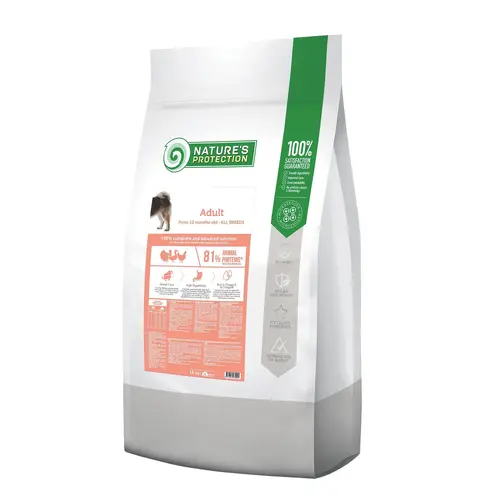 Natures Protection ADULT ALL BREEDS СУХИЙ КОРМ Premium собаки (з домашньої птиці) 18 кг