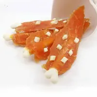Деревенские Лакомства Куриные шашлычки с кальциевой косточкой и сыром лакомство для собак 12-16 см 100 г (6921959211481) 