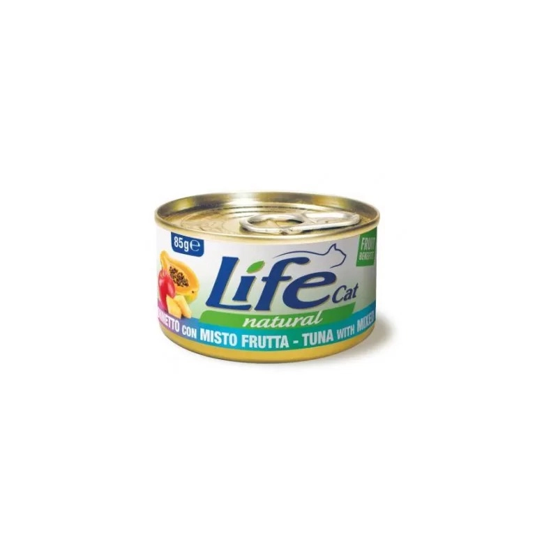 Lifecat влажный корм для кошек 85 г - с тунцом и фруктовым миксом (8034105422919) 