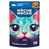 М'ясна Миска ШМАТОЧКИ В СОУСІ Економ коти (з рибою) 100 г 