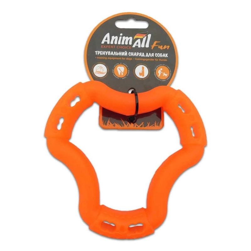 AnimAll Fun Кільце 6 сторін іграшка для собак 15 см - помаранчева (2000981169152) 