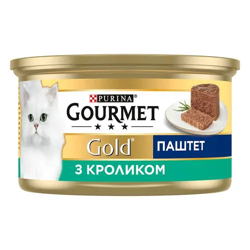 Gourmet Gold ВОЛОГИЙ КОРМ Преміум коти (паштет з кроликом) 85 г