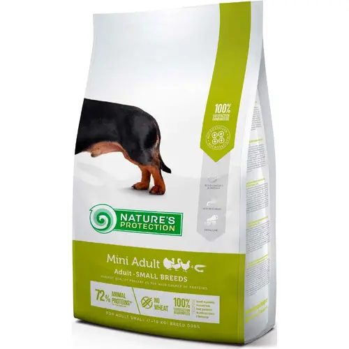 Nature's Protection MINI ADULT Small Breeds сухий корм для собак дрібних порід 2 кг - з домашнім птахом (4771317457318)