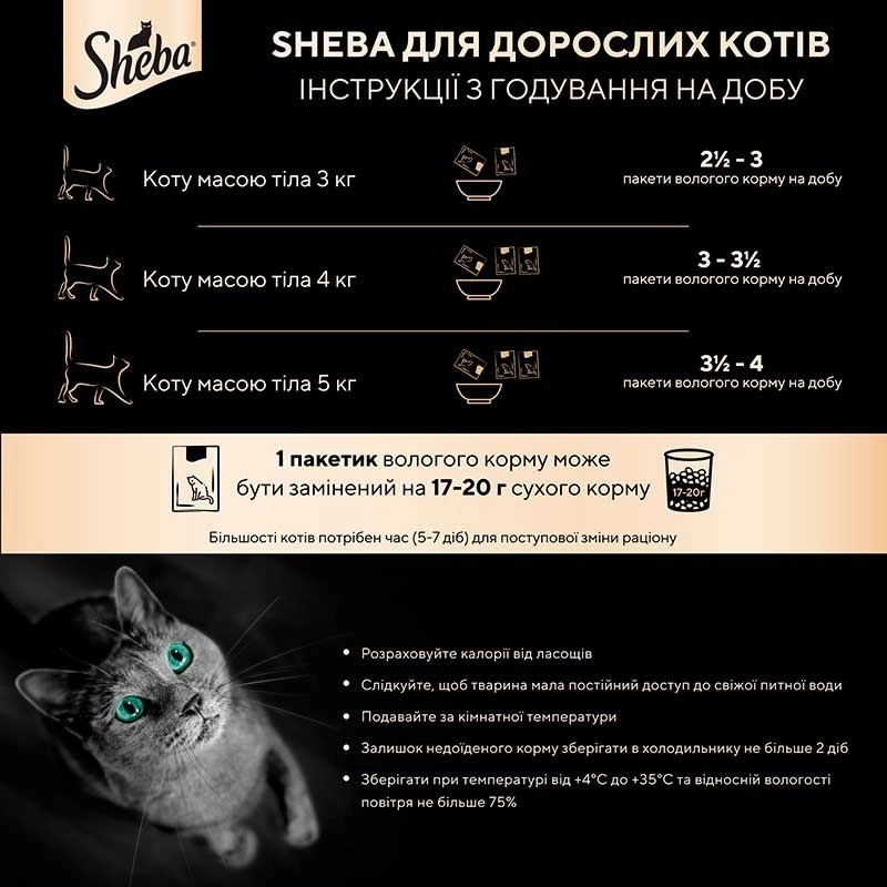 Sheba Sauce Collection ВОЛОГИЙ КОРМ Premium коти (з яловичиною) 85 г  - фото 2