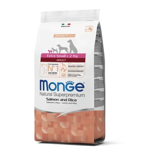 Monge Extra Small ADULT MonoProtein сухий корм для собак мініатюрних порід 800 г - з лососем та рисом (8009470011457)