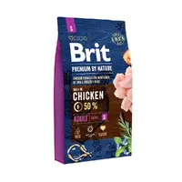 Brit Premium by Nature ADULT S сухой корм для собак мелких пород 8 кг - с курицей (8595602526307) 