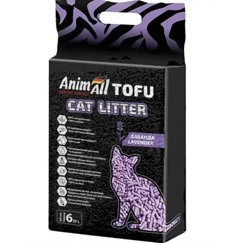 AnimAll Tofu наповнювач для котячого туалету 6 л - соєвий, з ароматом лаванди (4820224500348)