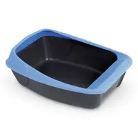 МPS Virgo Dark Grey/Blue туалет для кішок 52x39x20 см - з рамкою, сіро-голубий (8022967012751) 