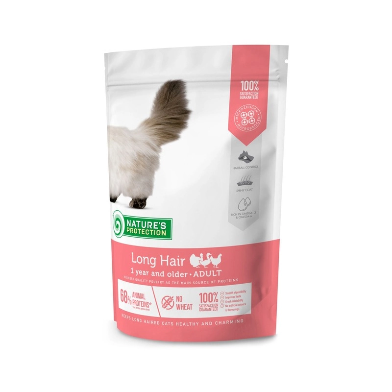Nature's Protection Long Hair СУХИЙ КОРМ Premium коти (з довгою шерстю) 400 г 