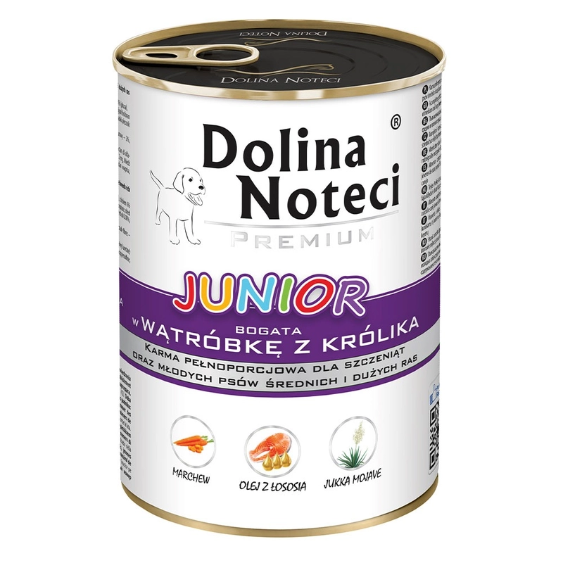 Dolina Noteci Premium Junior Rabbit Liver ВОЛОГИЙ КОРМ Premium цуценята (з печінкою кролика) 400 г 
