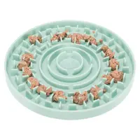 Trixie Junior миска для цуценят 21 см - для повільного годування, блакитна, пластик (4011905349589)  - фото 1