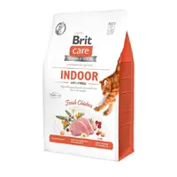 Brit Care GF Indoor Anti Stress сухой корм для кошек живущих в помещении 400 г - с курицей (8595602540860) 