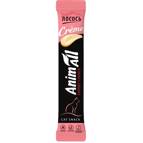 AnimAll Сreme ЛАСОЩІ Супер-преміум коти (мус з лососем) 15 г