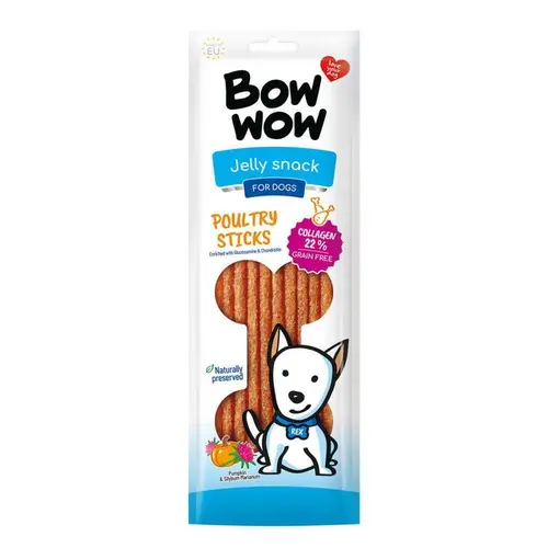 Bow wow Jelly Snack Poultry Sticks ЛАСОЩІ Premium собаки (протеїнові палички) 22 см