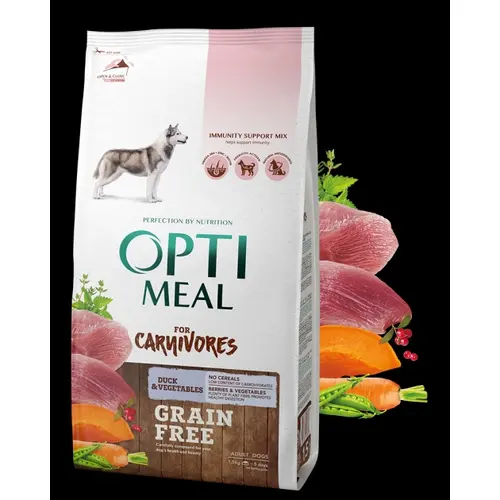 Optimeal for Casnivores Duck СУХИЙ КОРМ Супер-преміум собаки (з качкою та овочами) 1.5 кг
