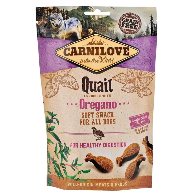 Carnilove GF Snack Quail&Oregano Soft Snack ЛАСОЩІ Холістік собаки (з перепелом та орегано) 200 г 