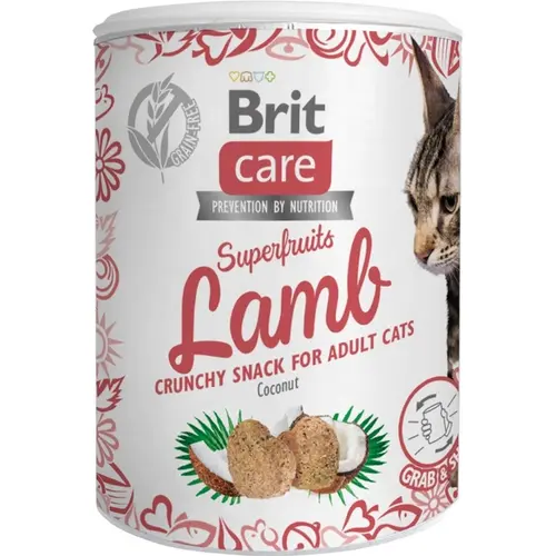 Brit Care Superfruits Lamb Crunchy Snack Adult ЛАСОЩІ Супер-преміум коти (з ягням) 100 г