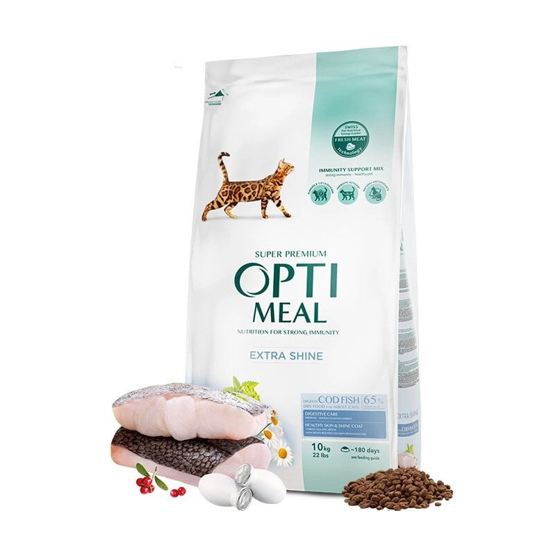 Optimeal сухий корм для котів 10 кг - з тріскою (4820083906138) 