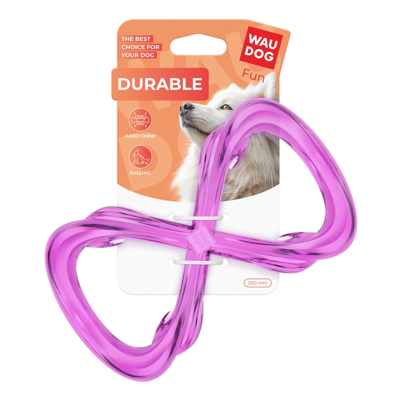 WAUDOG Fun Durable Вісімка іграшка для собак 20 см - фіолетова (4823089377872) 