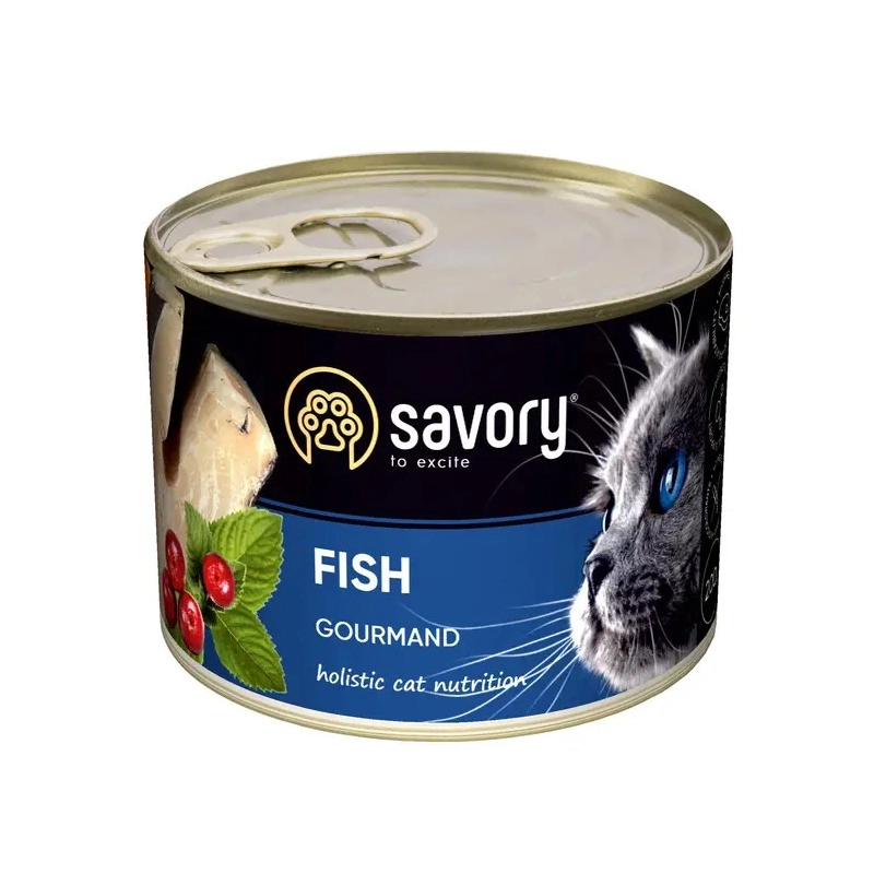 Savory Gourmand Fish вологий корм для котів 200 г - з рибою (4820232630648) 