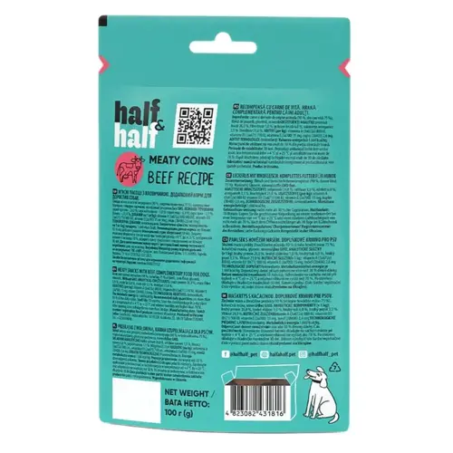 Half&Half Meaty Coins Adult ЛАСОЩІ Premium собаки (з яловичиною) 100 г