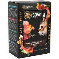 Savory Kitten 3+1 влажный корм для кошек 85 г - с бараниной и тыквой в желе (2700000032824) 