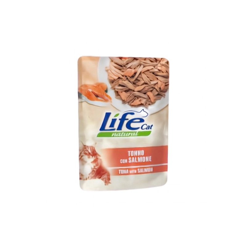 Lifecat Natural ВОЛОГИЙ КОРМ Супер-преміум коти (з тунцем та лососем) 70 г 