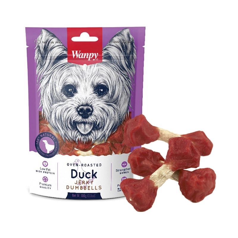 Wanpy Oven Duck Jerky Dumbbells ЛАСОЩІ Premium собаки (з в'яленою качкою) 100г 