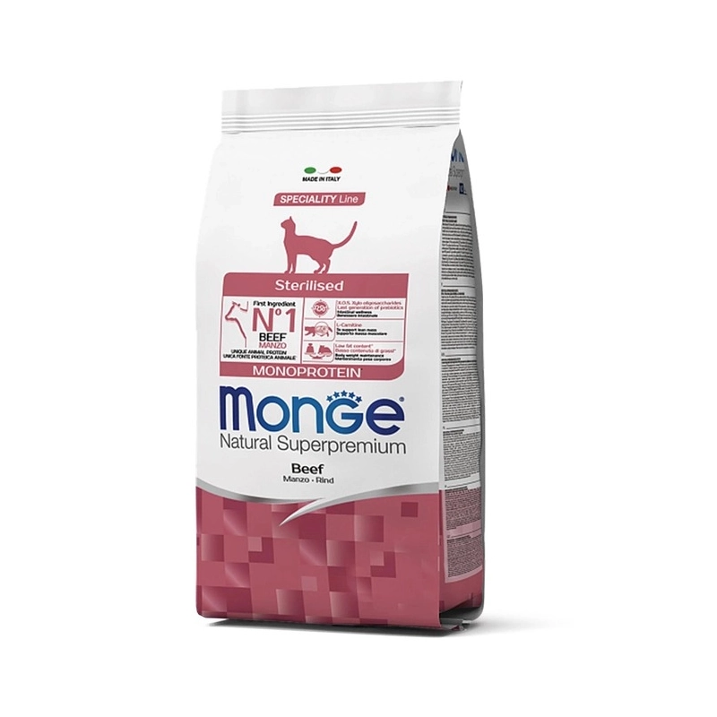 Monge Sterilised СУХИЙ КОРМ Premium коти (з яловичиною) 1.5 кг 