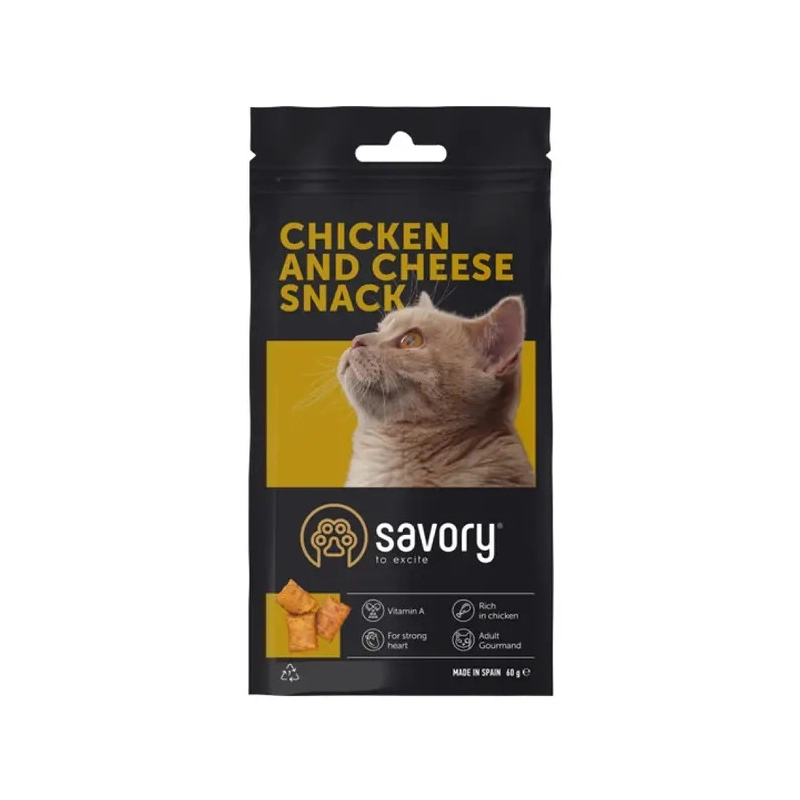 Savory Chicken and Cheese Snack ЛАСОЩІ Холістік коти (з куркою та сиром) 60 г 