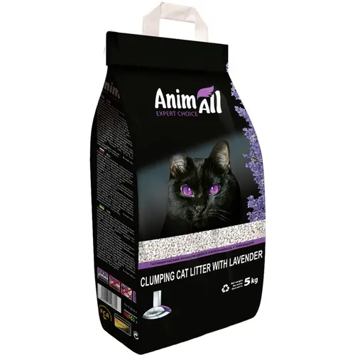 AnimAll наповнювач для котячого туалету 5 кг - бентонітовий, з ароматом лаванди (4820224500836)