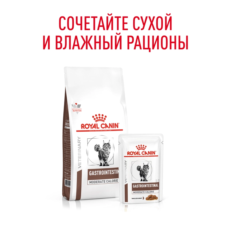 Royal Canin Gastrointestinal Moderate Calorie сухий корм для котів 400 г (3182550771283)  - фото 2