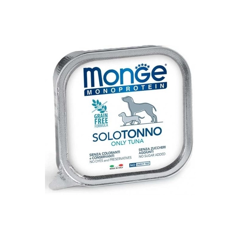 Monge MonoProtein SOLO Tuna монопротеїновий вологий корм для собак 150 г - з тунцем (8009470014168) 