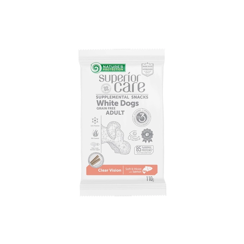 Natures Protection Superior Care White Dog Clear Vision Grain Free Salmon ЛАСОЩІ Холістік собаки (з лососем) 110 г 
